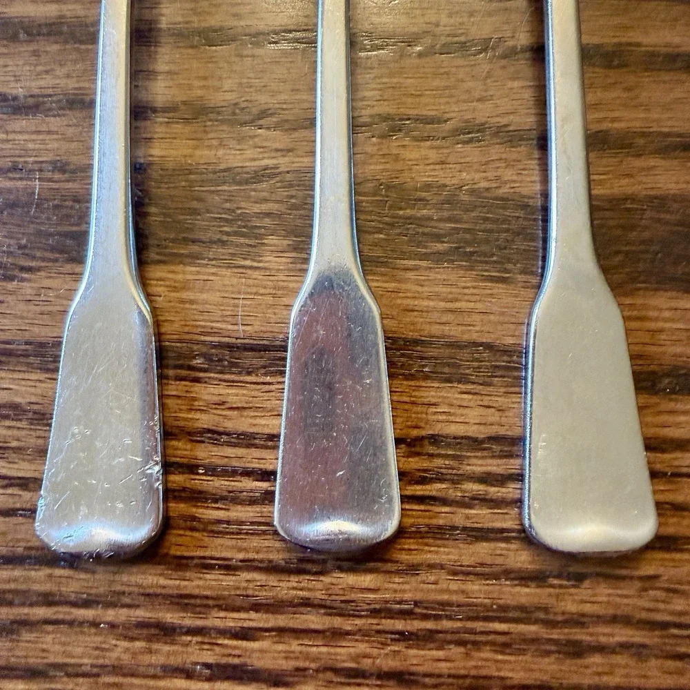 Oneida AMERICAN COLONIAL Stainless Steel Ice Teaspoons Set Of 3